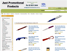 Tablet Screenshot of justpromotionalproducts.com.au